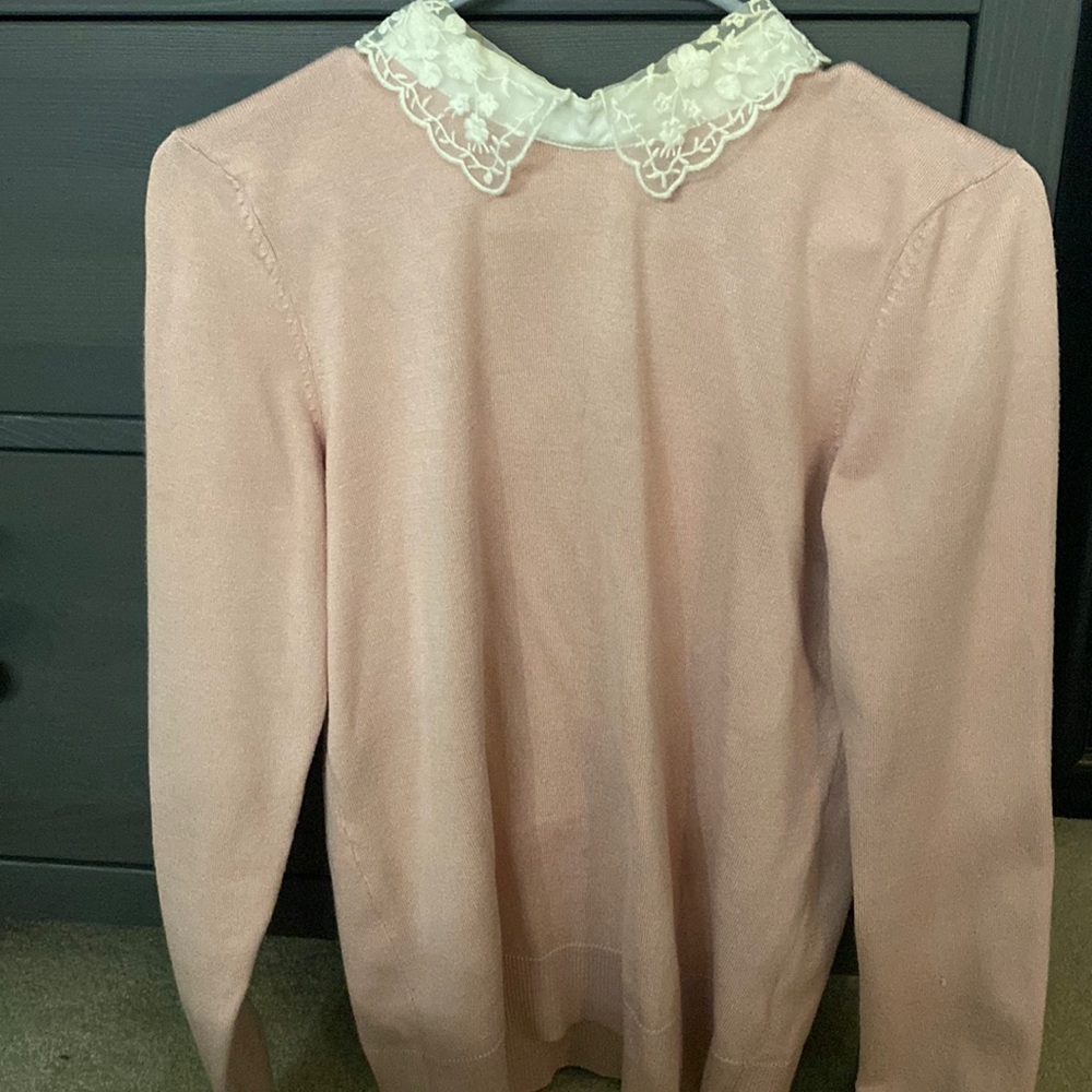Cable & Gauge. Light Pink Sweater in Medium Size